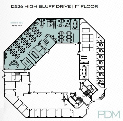 12520 High Bluff Dr, San Diego, CA à louer Plan d’étage– Image 1 sur 1