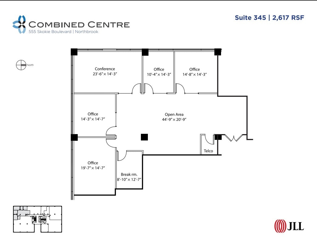 707 Skokie Blvd, Northbrook, IL à louer Plan d’étage– Image 1 sur 1