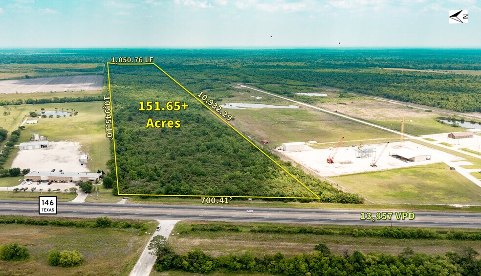 151+/-Ac 00 Hwy 146, Dayton, TX à vendre - Aérien – Image 1 sur 7