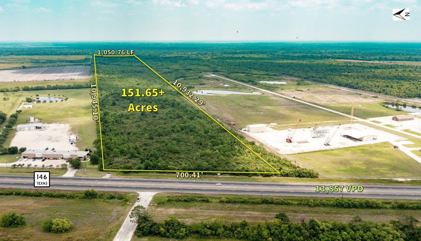 151+/-Ac 00 Hwy 146, Dayton, TX à vendre Aérien– Image 1 sur 8