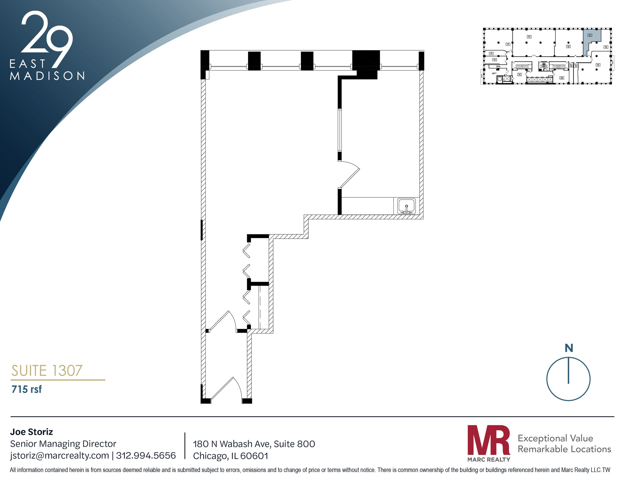 29 E Madison St, Chicago, IL à louer Plan d’étage– Image 1 sur 1
