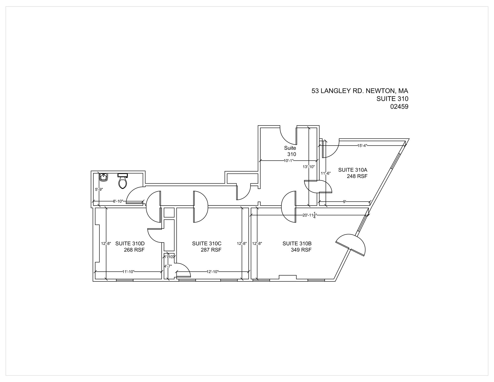 47-61 Langley Rd, Newton, MA à louer Plan de site– Image 1 sur 1