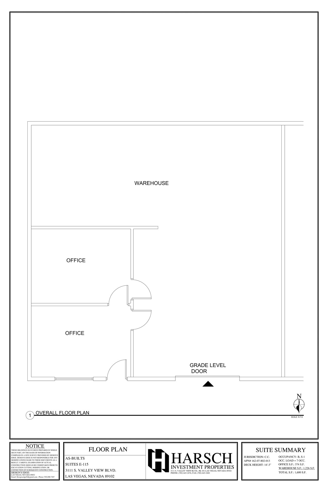 3111 S Valley View Blvd, Las Vegas, NV à louer Plan de site– Image 1 sur 1