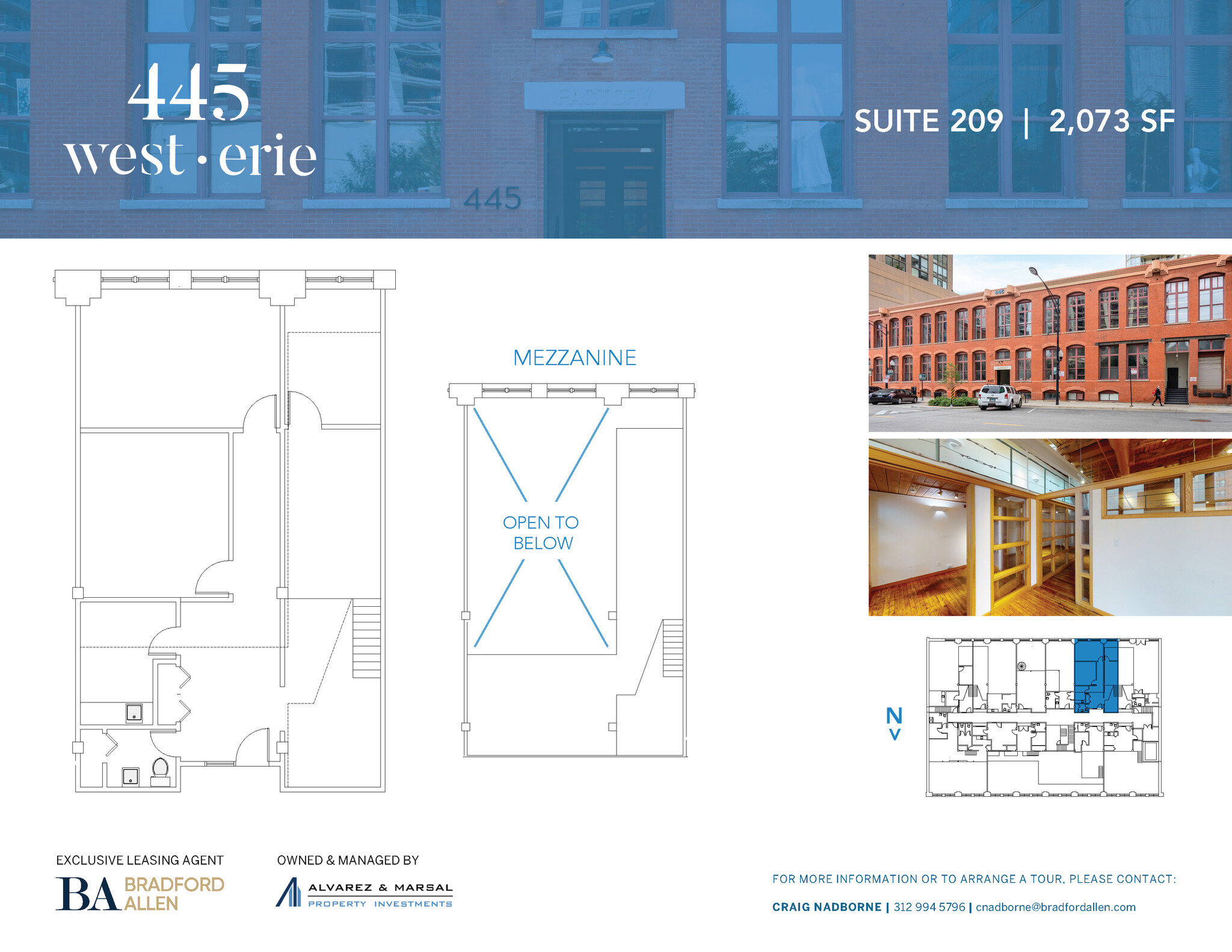 445 W Erie St, Chicago, IL à louer Plan d’étage– Image 1 sur 9