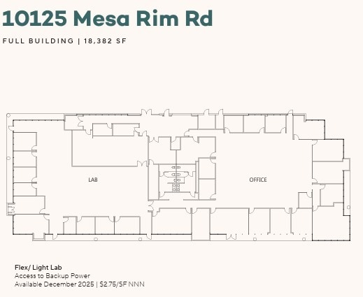 6815 Flanders Dr, San Diego, CA à louer Plan d’étage– Image 1 sur 1