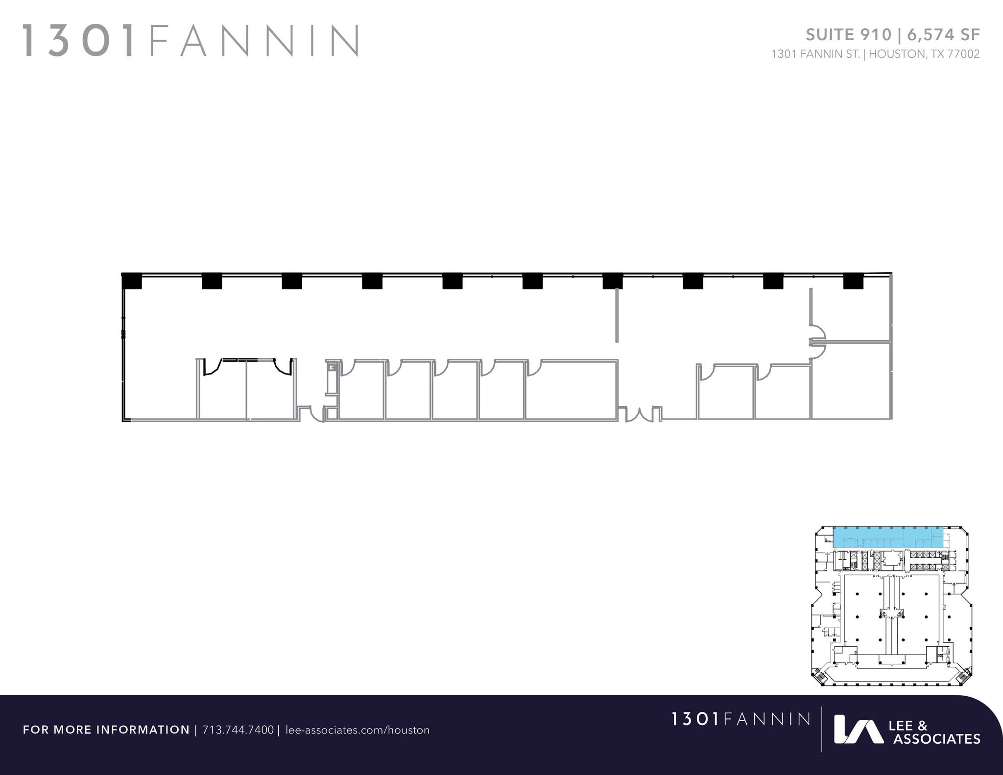 1301 Fannin St, Houston, TX à louer Plan d’étage– Image 1 sur 1