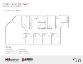 1450 Busch Pky, Buffalo Grove, IL à louer Plan d’étage– Image 2 sur 3