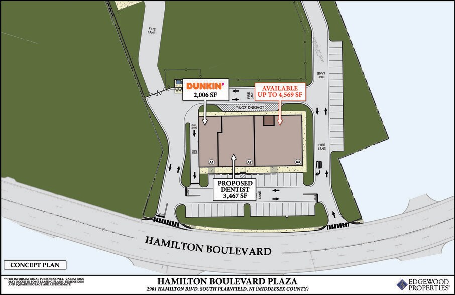2901 Hamilton Blvd, South Plainfield, NJ à louer - Plan de site – Image 2 sur 6