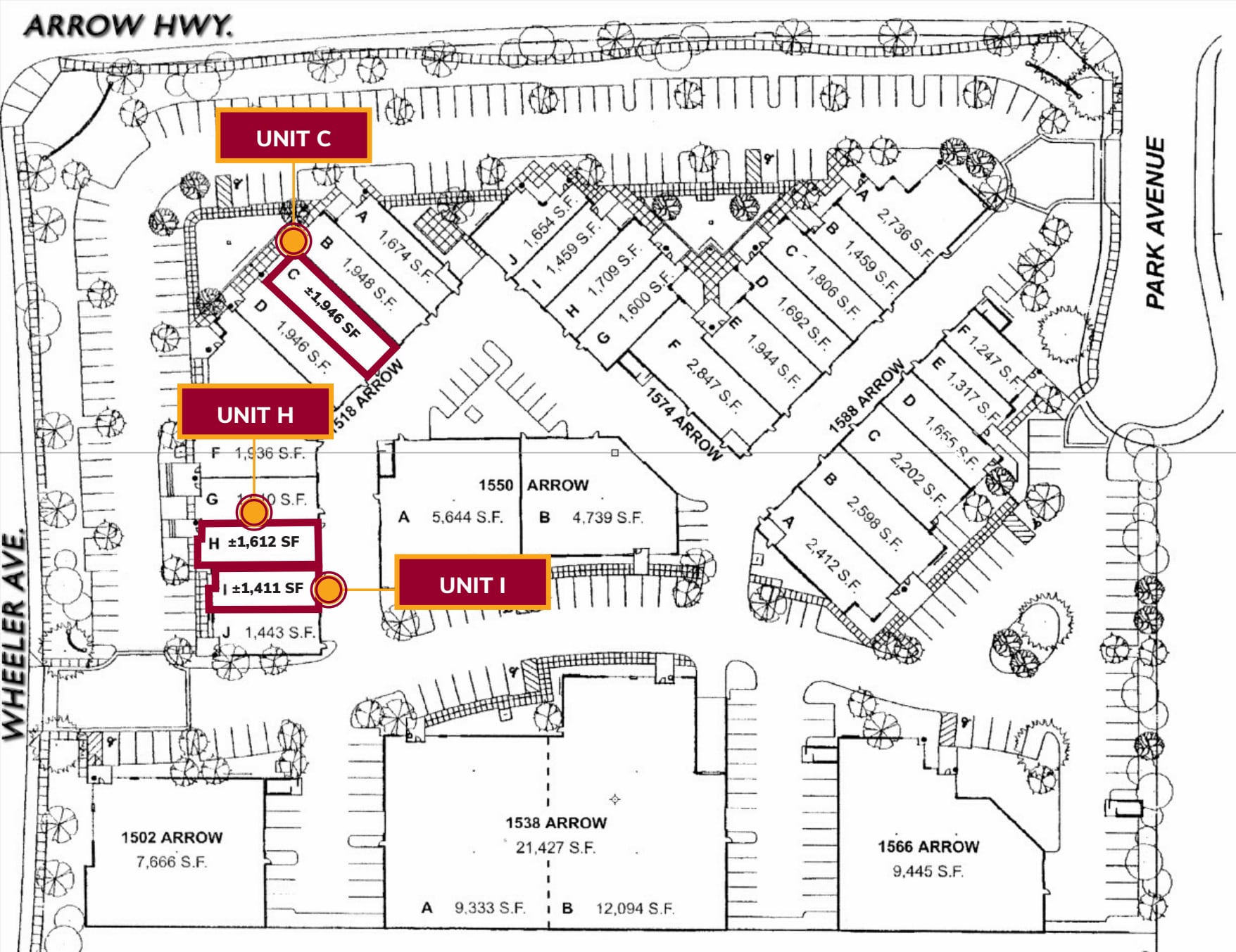 1518 Arrow Hwy, La Verne, CA à louer Plan de site– Image 1 sur 1