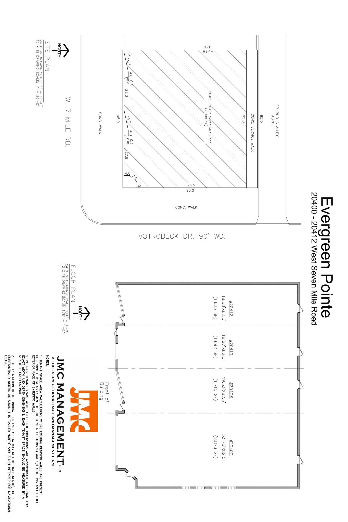 20400 20412 W. Seven Mile Rd, Detroit, MI à louer Plan de site– Image 1 sur 1