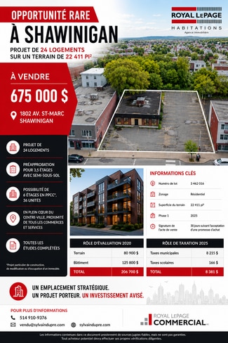 Plus de détails pour 1802 Av Saint-Marc, Shawinigan, QC - Terrain à vendre