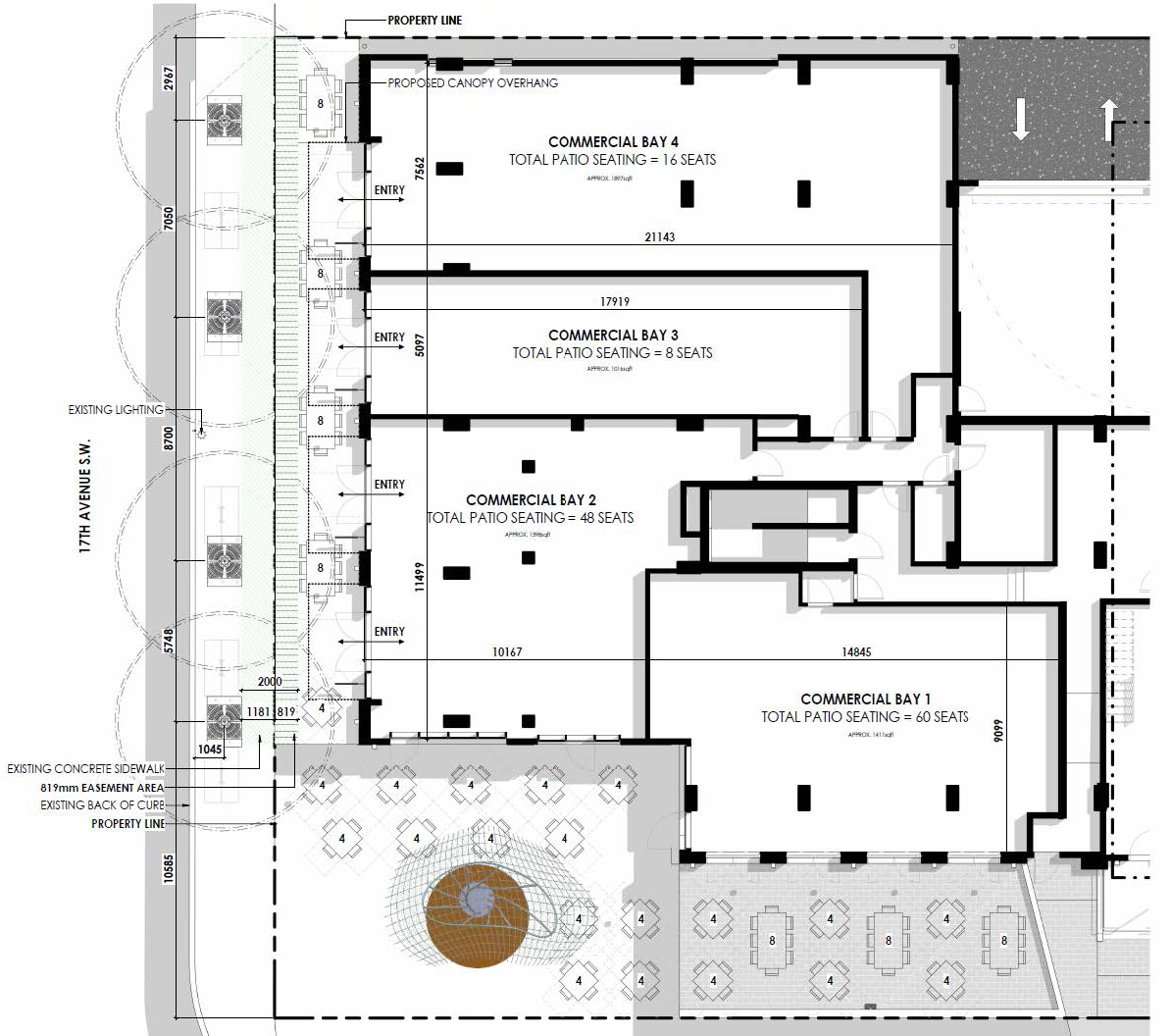 615 17 Ave SW, Calgary, AB à louer Plan de site– Image 1 sur 1