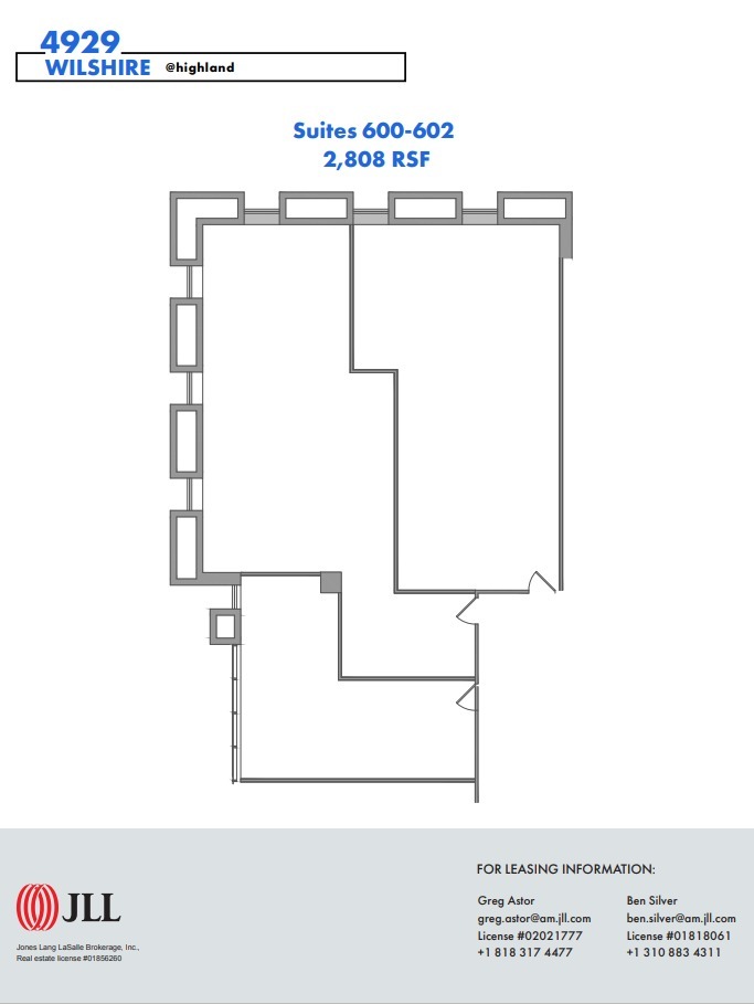 4929 Wilshire Blvd, Los Angeles, CA à louer Plan d’étage– Image 1 sur 1