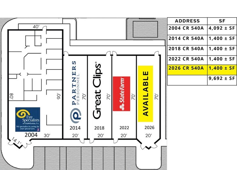 2004 E County Road 540A, Lakeland, FL à louer - Plan de site – Image 3 sur 5
