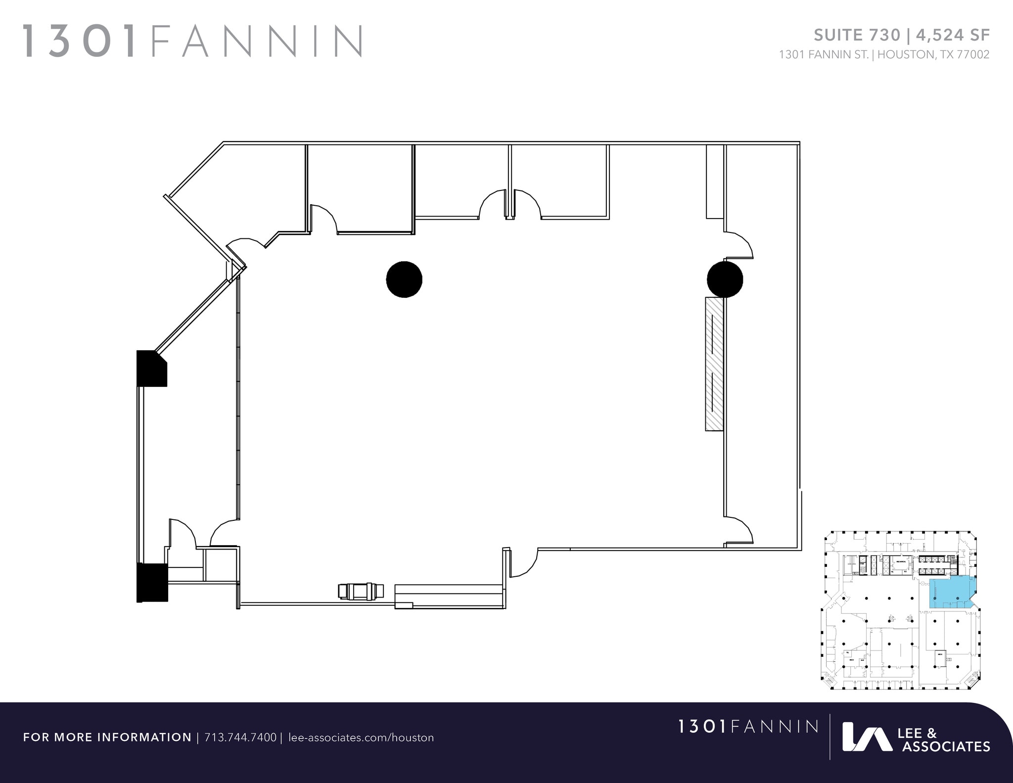 1301 Fannin St, Houston, TX à louer Plan d’étage– Image 1 sur 1