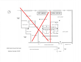 2250 N Druid Hills Rd NE, Atlanta, GA à louer Plan d’étage– Image 1 sur 4