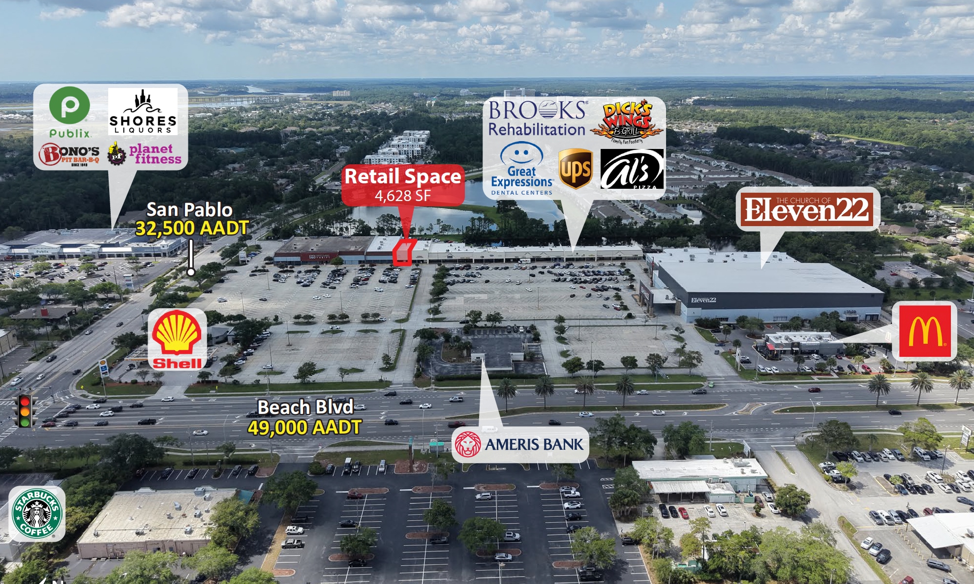 14286 Beach Blvd, Jacksonville Beach, FL à louer Photo intérieure– Image 1 sur 4