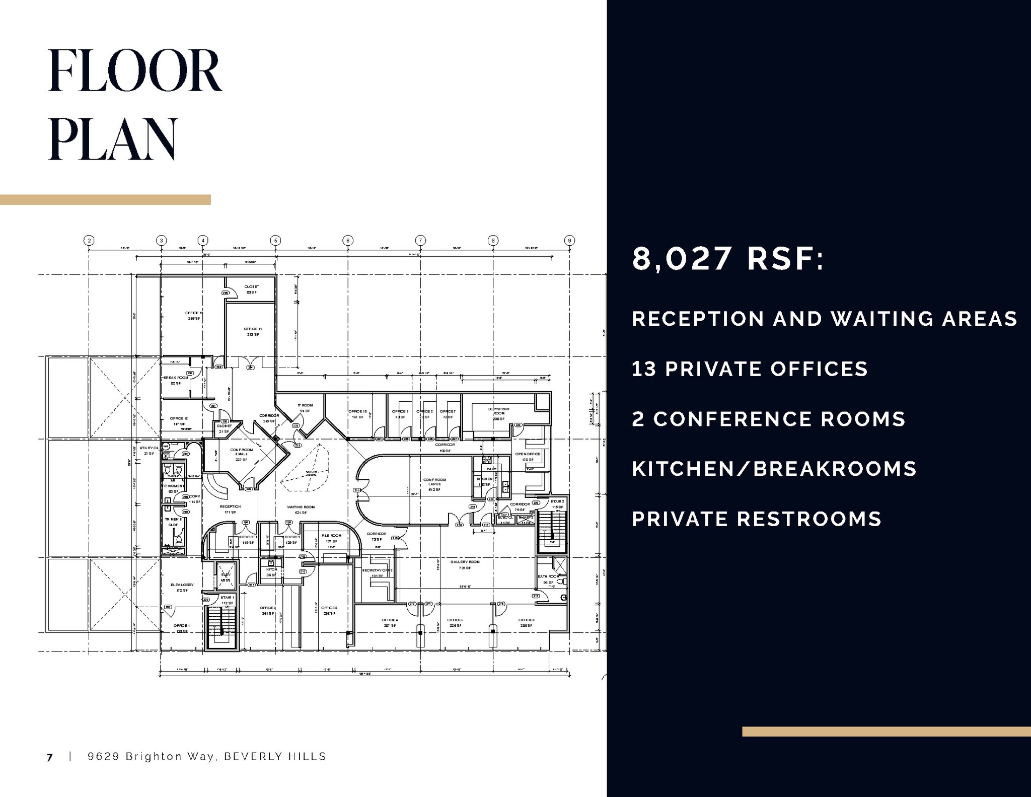 9625-9647 Brighton Way, Beverly Hills, CA à louer Plan d’étage– Image 1 sur 3