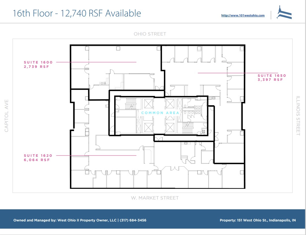 101 W Ohio St, Indianapolis, IN à louer Plan d’étage– Image 1 sur 1