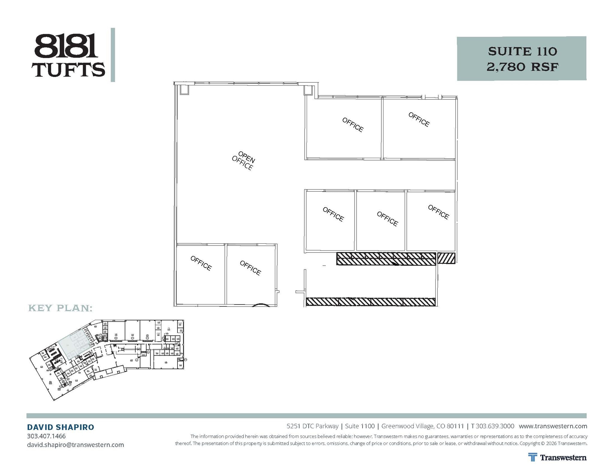 8181 E Tufts Ave, Denver, CO à louer Plan d’étage– Image 1 sur 4