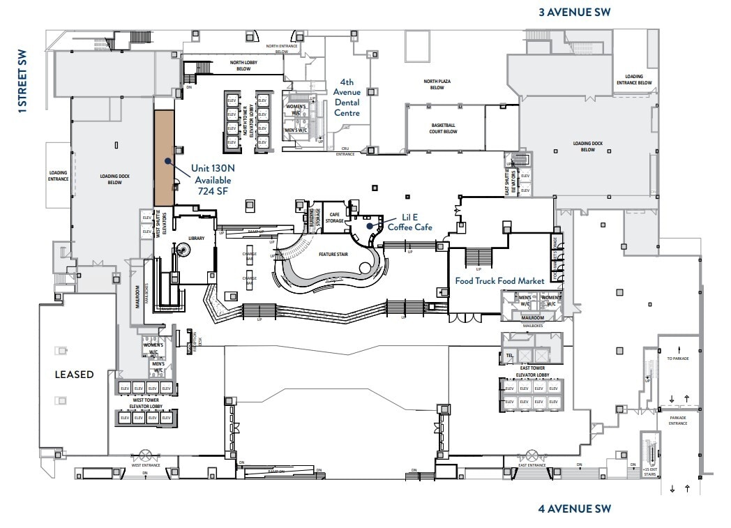 140 4 Av SW, Calgary, AB à louer Plan d’étage– Image 1 sur 1