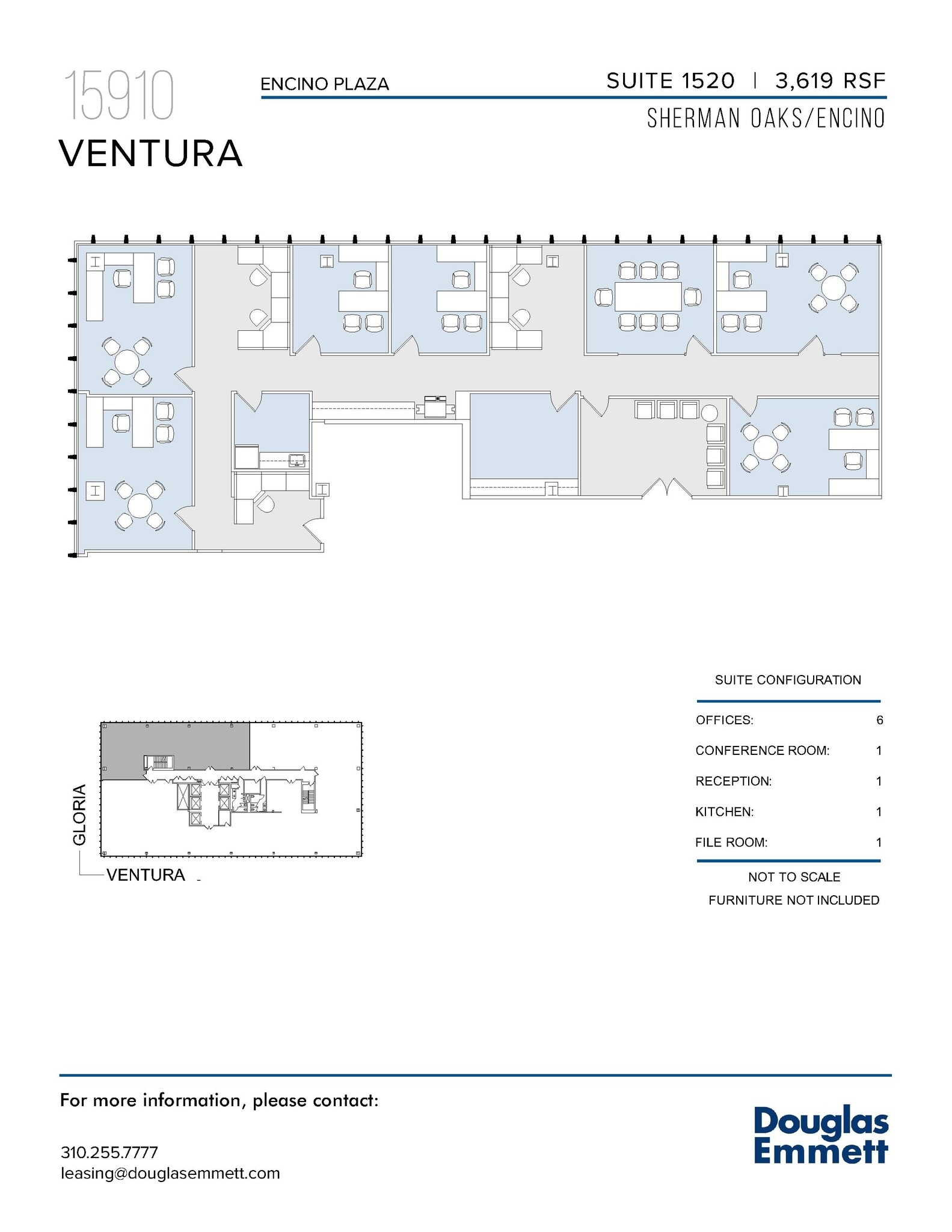 15910 Ventura Blvd, Encino, CA à louer Plan d’étage– Image 1 sur 1