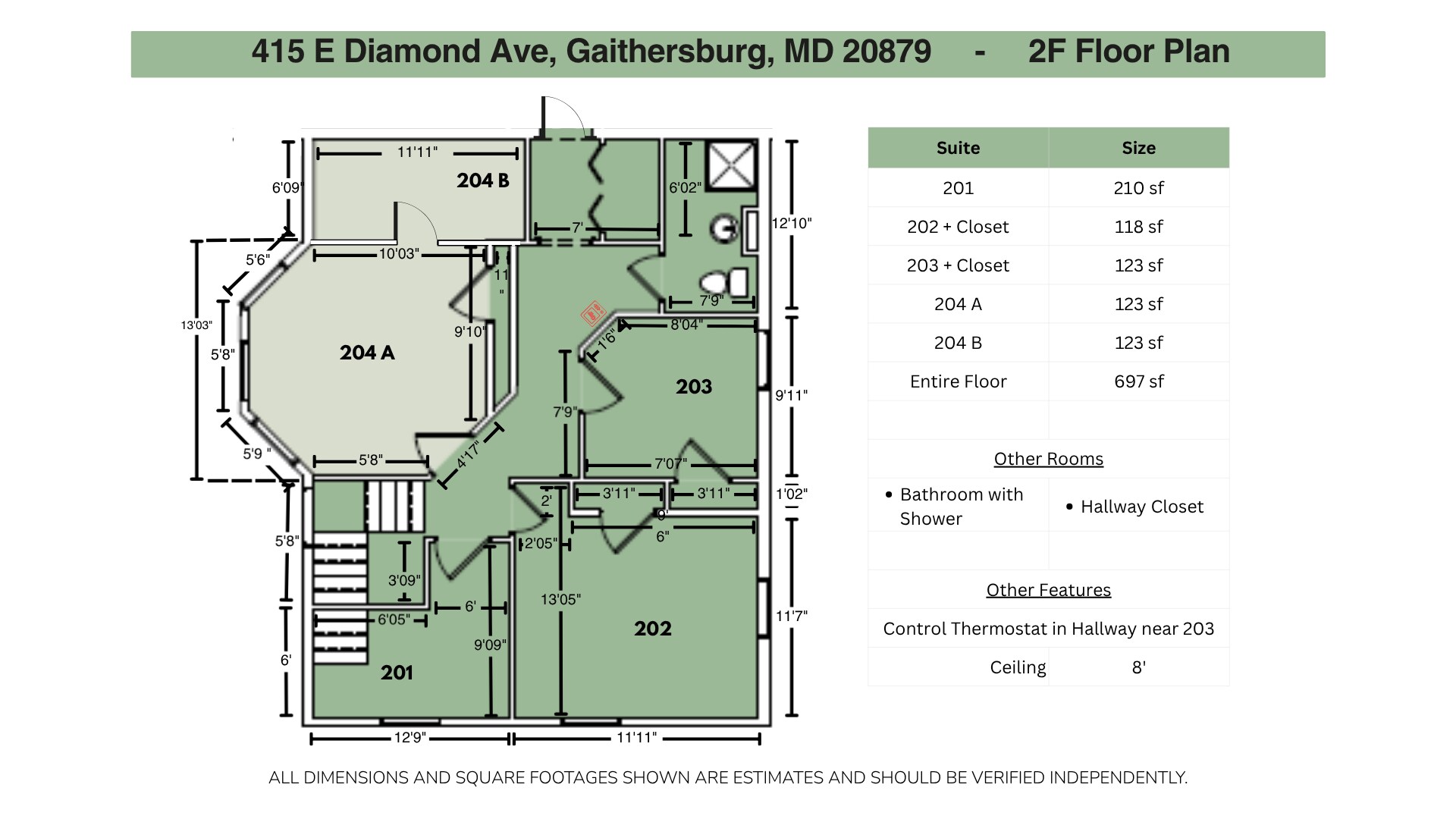 417 E Diamond Ave, Gaithersburg, MD à louer Plan d’étage– Image 1 sur 4