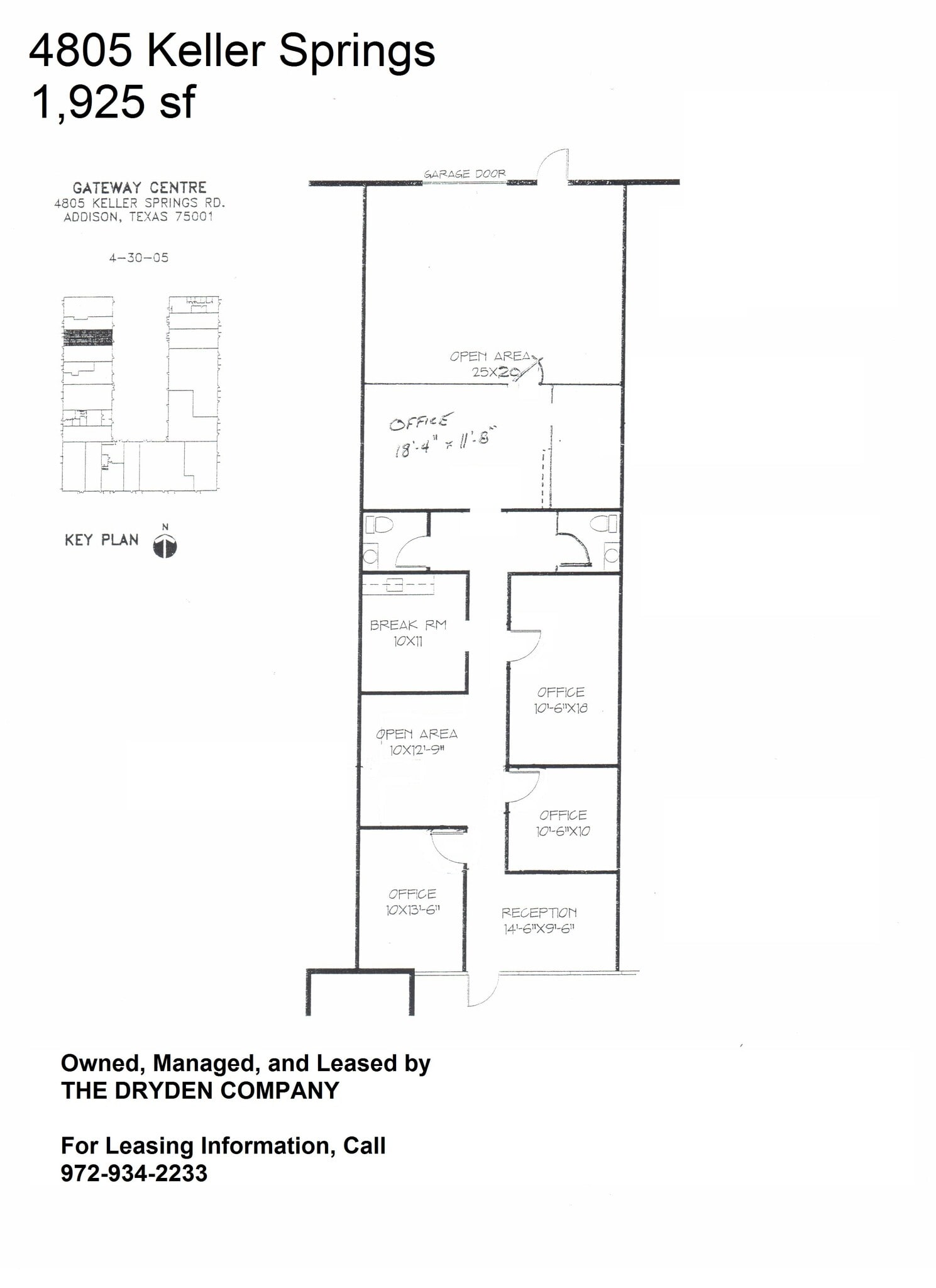4801-4849 Keller Springs Rd, Addison, TX à louer Plan d’étage– Image 1 sur 1