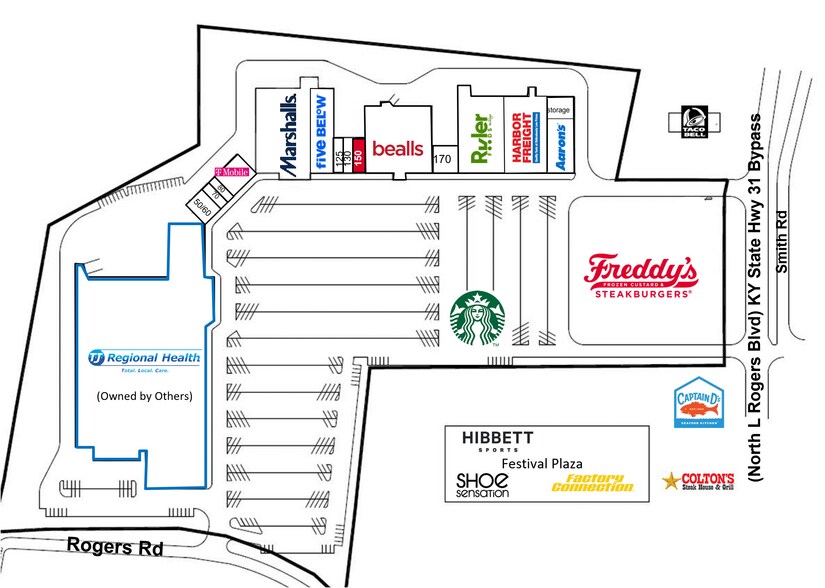 310-376 N L Rogers Wells Blvd, Glasgow, KY à louer - Plan de site – Image 2 sur 8
