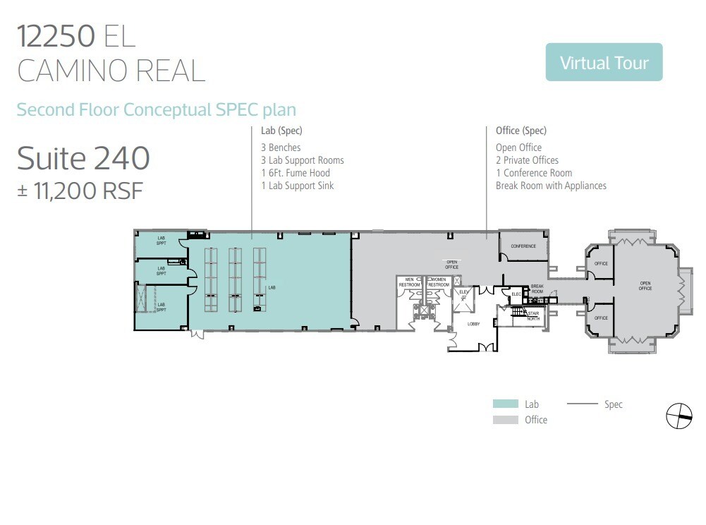 12250 El Camino Real, San Diego, CA à louer Plan d’étage– Image 1 sur 1