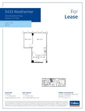 5433 Westheimer Rd, Houston, TX à louer Plan d’étage– Image 1 sur 1