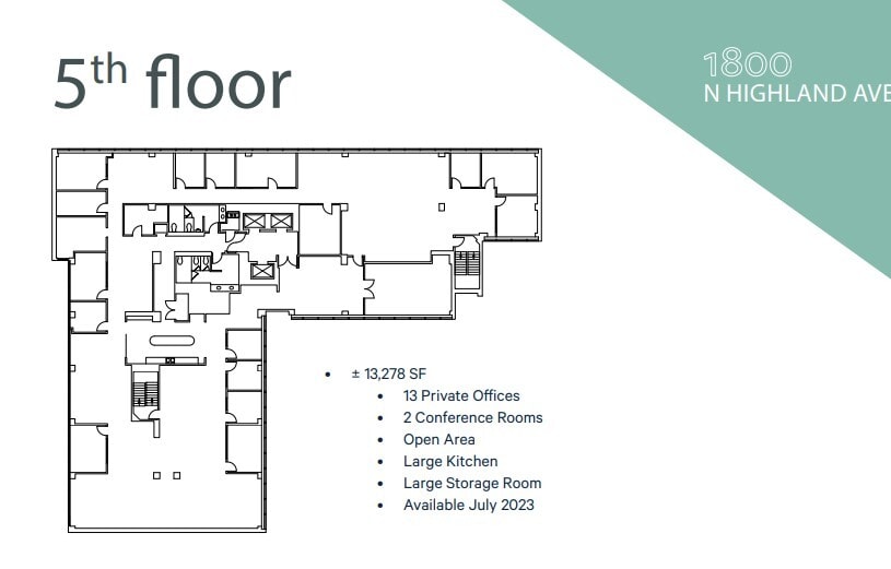1800 N Highland Ave, Los Angeles, CA à louer Plan d’étage– Image 1 sur 1