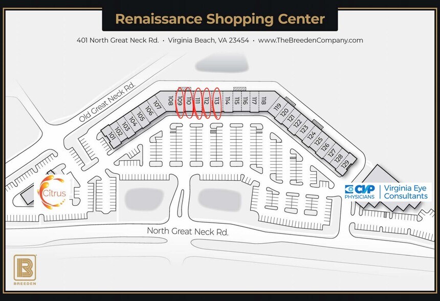 401 N Great Neck Rd, Virginia Beach, VA à louer - Plan de site – Image 2 sur 9