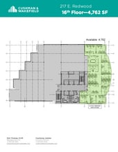 217 E Redwood St, Baltimore, MD à louer Plan d’étage– Image 1 sur 1