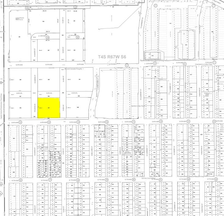 826 Albion St, Denver, CO à louer Plan cadastral– Image 1 sur 2