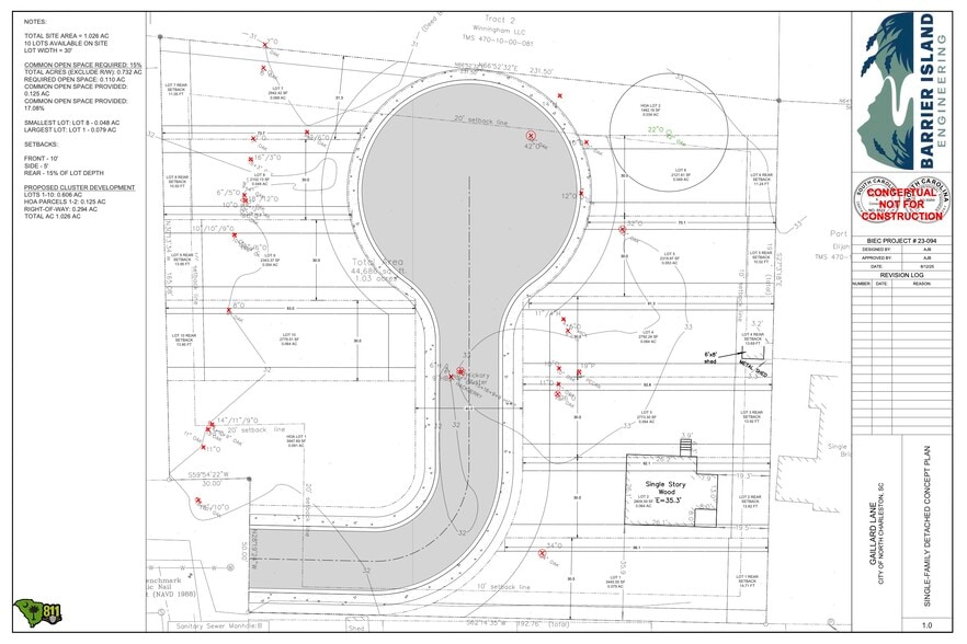 2168 Gaillard Ln, North Charleston, SC à vendre - Plan de site – Image 1 sur 4