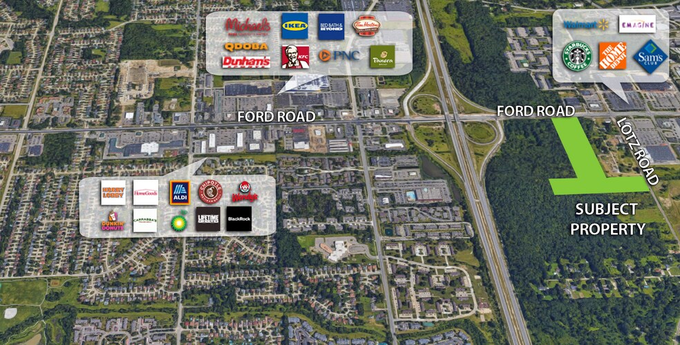 Ford Rd, Canton Township, MI à vendre - Aérien – Image 2 sur 3