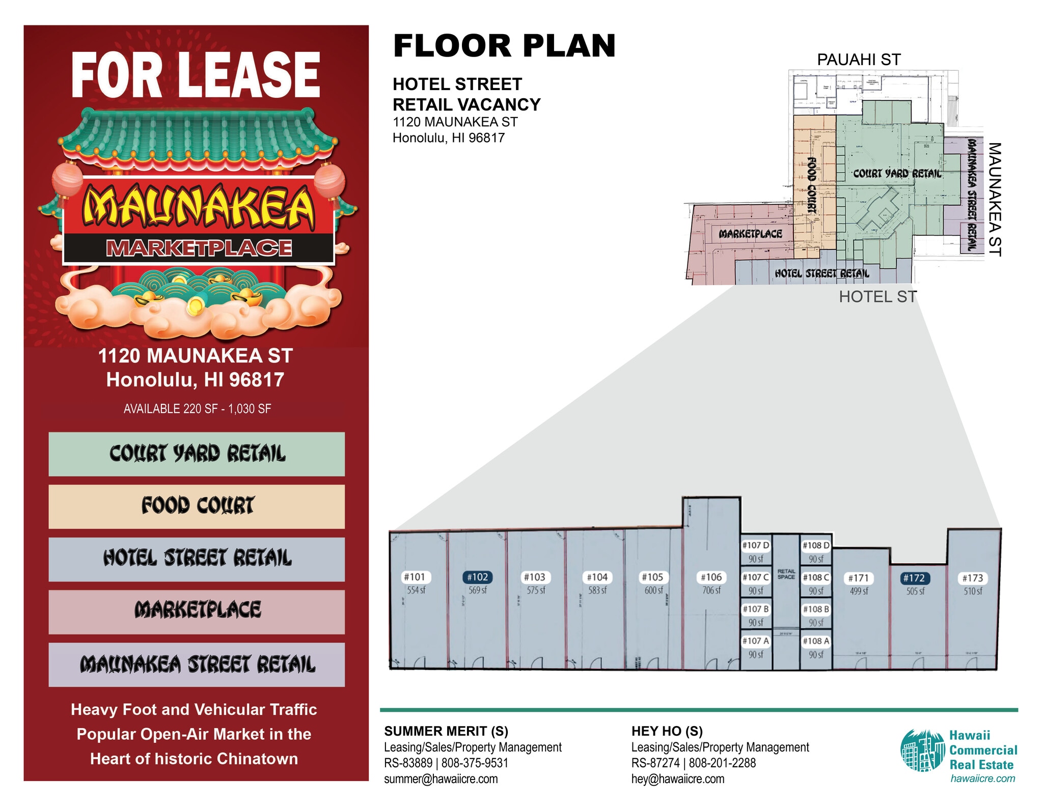 1120 Maunakea St, Honolulu, HI à louer Plan d’étage– Image 1 sur 1