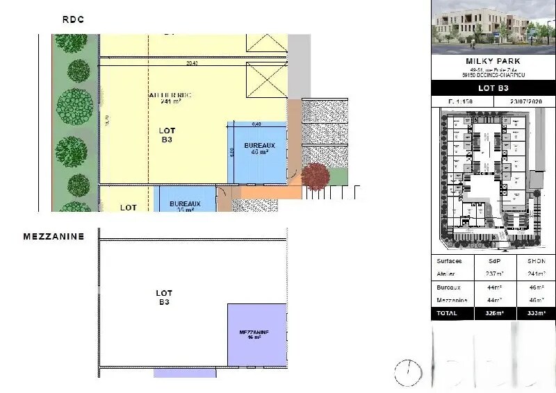 Bureau dans Décines-Charpieu à louer - Plan d’étage – Image 2 sur 3