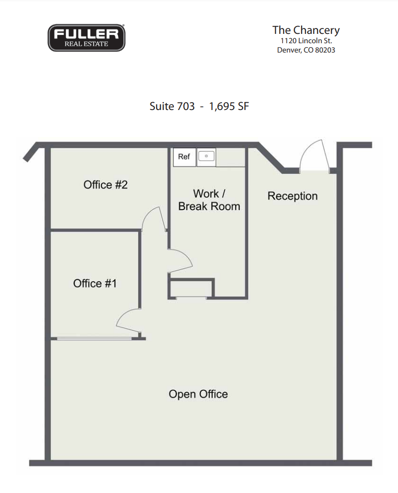 1120 Lincoln St, Denver, CO à louer Plan d’étage– Image 1 sur 1