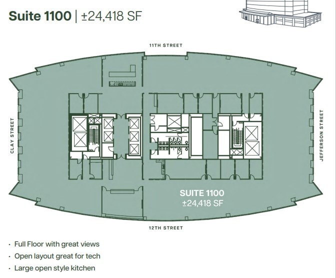 555 12th St, Oakland, CA à louer Plan d’étage– Image 1 sur 1