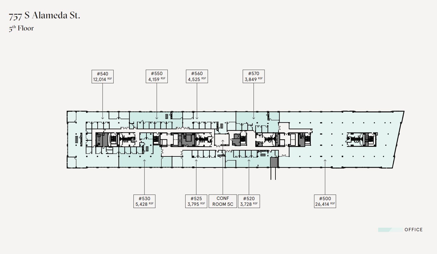777 S Alameda St, Los Angeles, CA à louer Plan d’étage– Image 1 sur 1