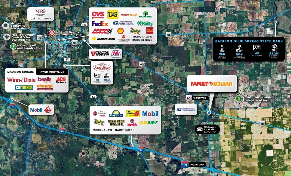 8292 E US Highway 90, Lee, FL à vendre - Aérien – Image 2 sur 2