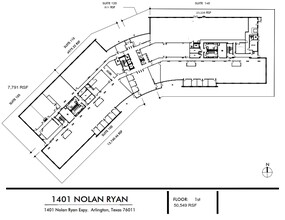 1401 Nolan Ryan Expy, Arlington, TX à louer Plan d’étage– Image 1 sur 2