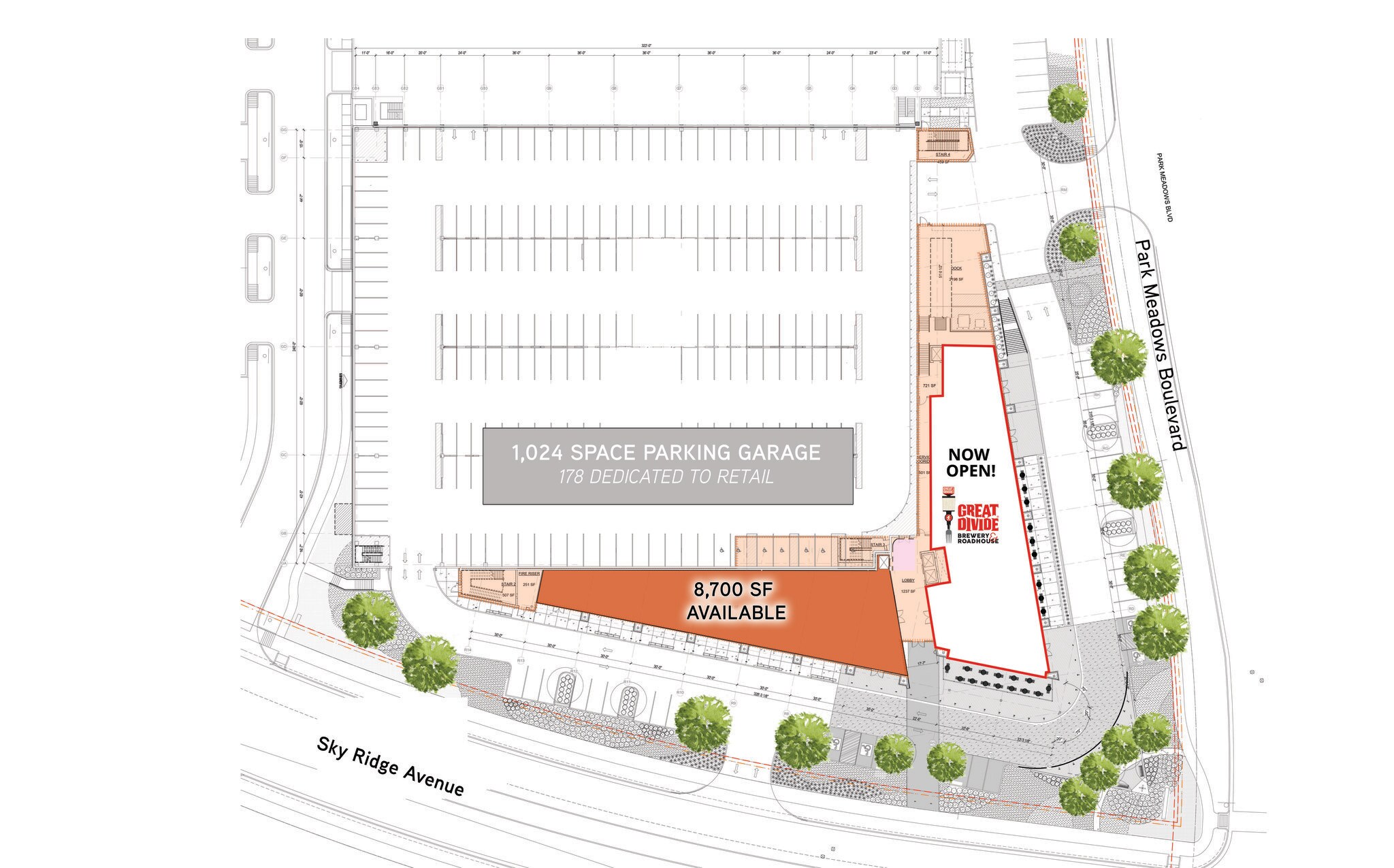 NWC Park Meadows Dr & Sky Ridge Ave, Lone Tree, CO à louer Plan de site– Image 1 sur 7