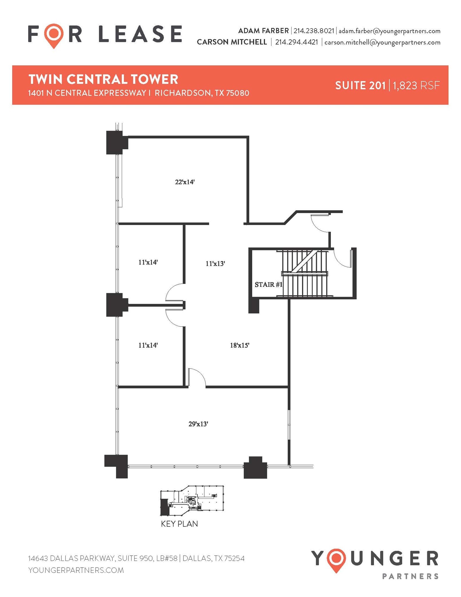 1401 N Central Expy, Richardson, TX à louer Plan d’étage– Image 1 sur 1
