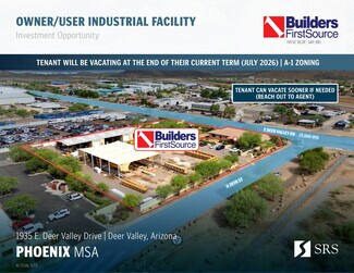 Plus de détails pour 1935 E Deer Valley Dr, Phoenix, AZ - Industriel/Logistique à vendre