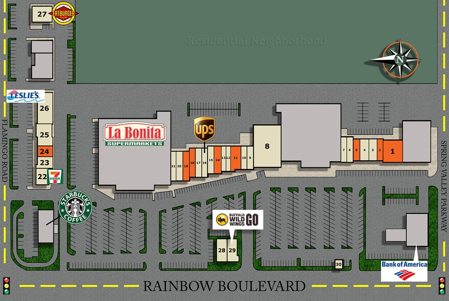 4120-4298 S Rainbow Blvd, Las Vegas, NV à louer - Plan de site – Image 2 sur 2