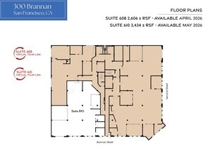 300 Brannan St, San Francisco, CA à louer Plan d’étage– Image 1 sur 1