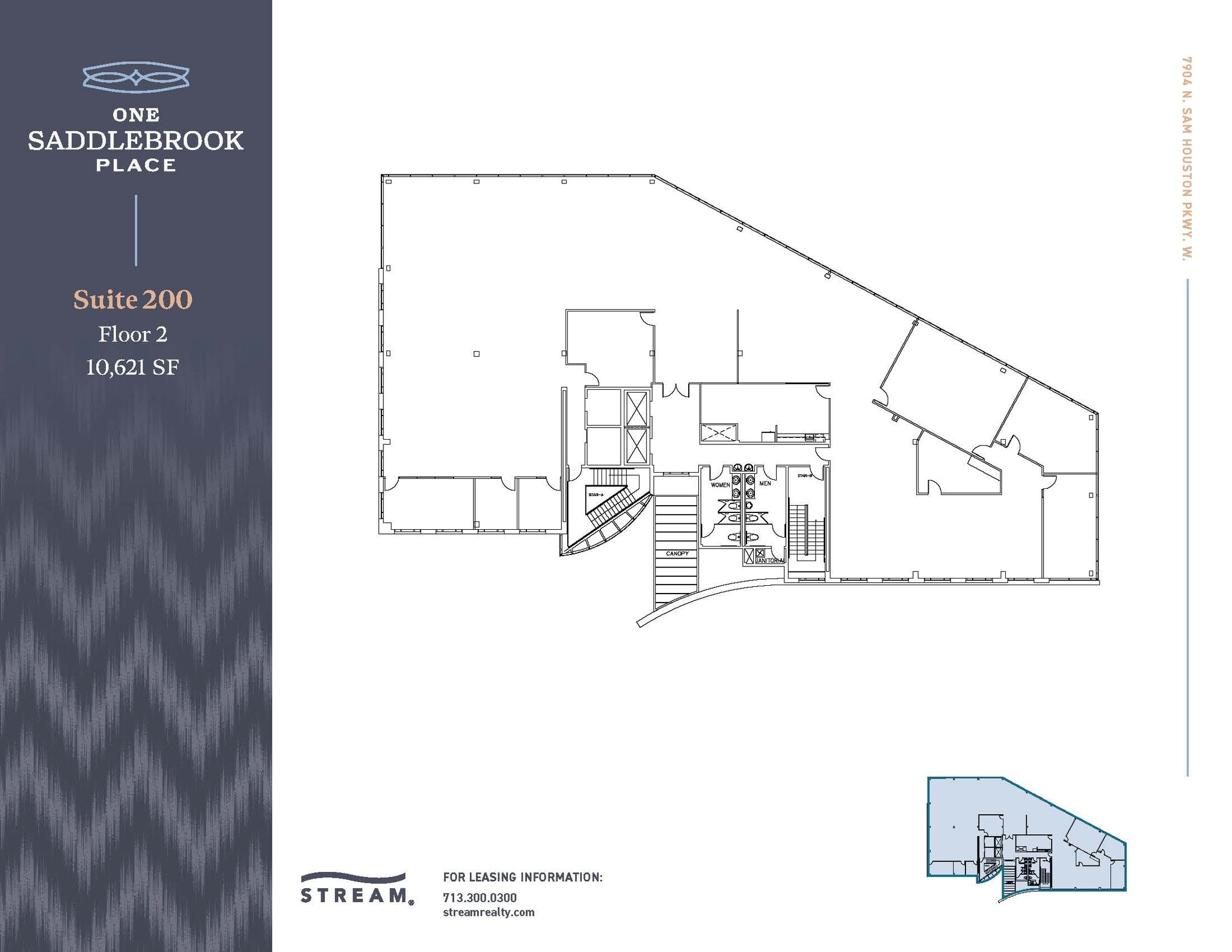 7904 N Sam Houston Pky W, Houston, TX à louer Plan d’étage– Image 1 sur 1